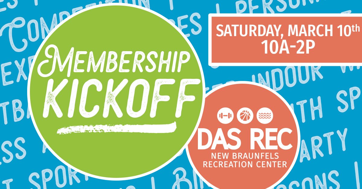 DasRecNB's tweet photo. Be one of the first to get your #DASREC membership! Join us @NBParksnRec from 10:00 a.m. - 2:00 p.m. on Saturday, March 11th to sign up! First 100 members to sign up receive an exclusive DAS REC t-shirt! https://t.co/QZKuTnzwxi