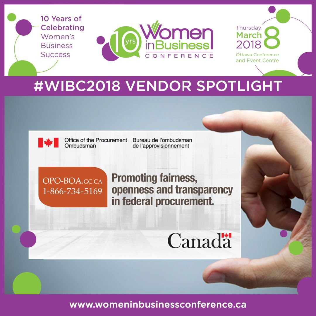 WIBConf's tweet photo. #WIBC2018 VENDOR SPOTLIGHT @OPO_Canada

OPO-BOA is an independent, objective investigator of people's complaints against government and/or private sector organizations. Learn more: https://t.co/ftNAijYpT3

Join us @WIBConf https://t.co/vPOQANB8GI #WIBC10Years #IWD https://t.co/6o4SP2ligf