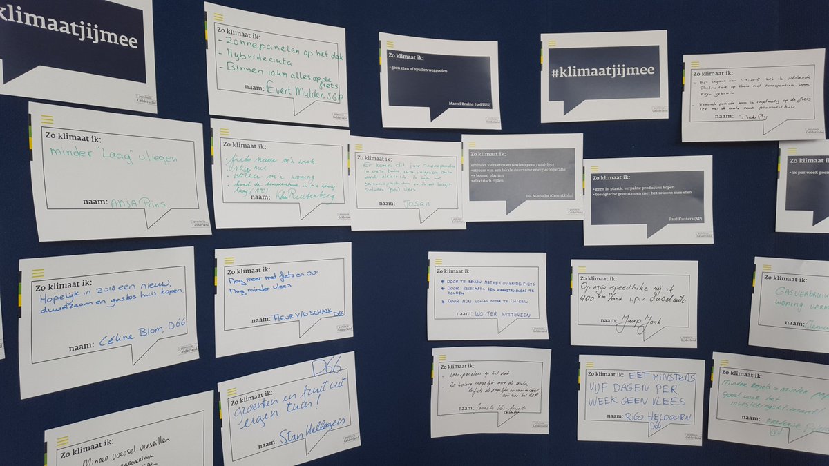 Vandaag is het klimaatinitiatief vastgesteld. Daarmee ligt er een opgave bij  <a href="/provgelderland/">Provincie Gelderland</a> om de uitstoot van broeikasgassen met 55% te reduceren. Daar kunnen we allemaal aan bijdragen. Vandaar de vraag: "#klimaatjijmee"? Ik ga een dag in de week geen vlees eten, wat doe jij?