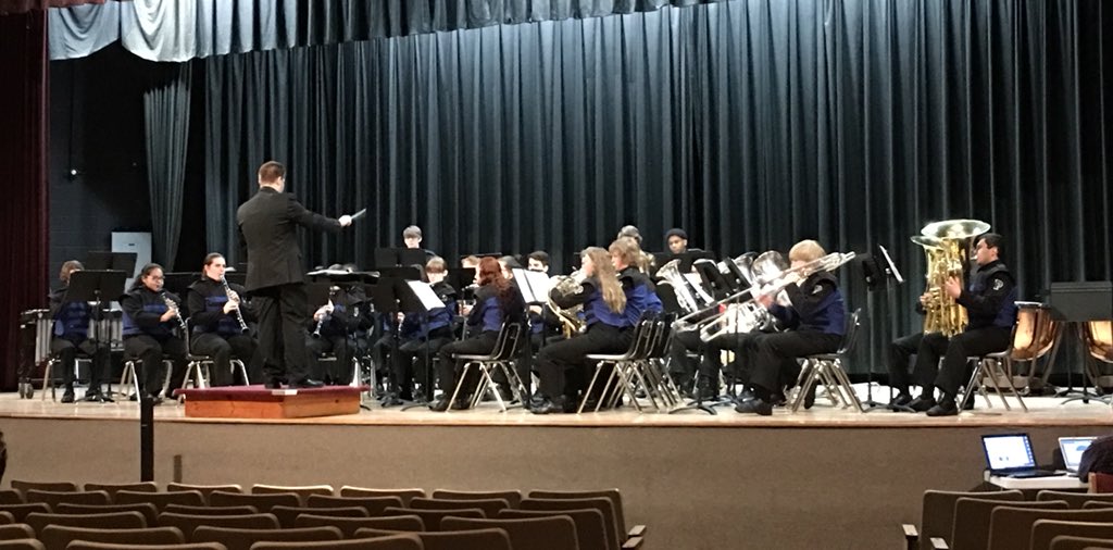 PaulHPewittHS's tweet photo. The Blazin’ Blue Brahma Band performs at the UIL Concert-SightReading Competition at New Boston High School #PewittBand https://t.co/y7aljCt4p4