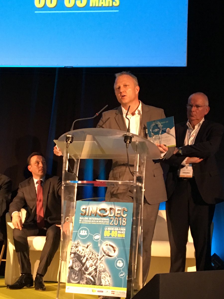 MontBlancIndus's tweet photo. Trophées innovation #Simodec2018: prix remis à Savoie Transmissions. Félicitations à notre adhérent pour son Offre de service #Industrie4.0 et son concept de maintenance prédictive Mataki https://t.co/WevEKcWApT