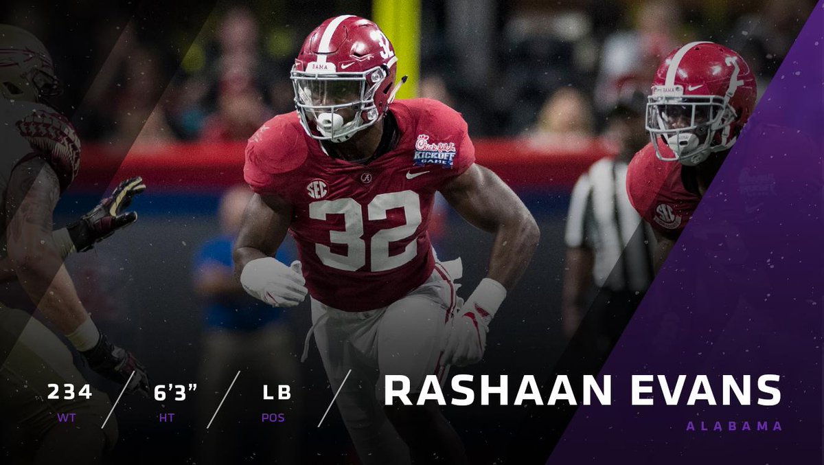 Alabama's Rashaan Evans is one of the top linebackers in this year's draft class.   📰: mnvkn.gs/2BNGV9 https://t.co/iXLOmsjzmE