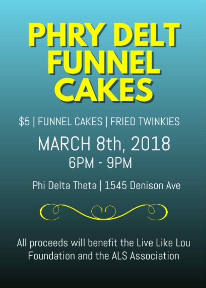 KSUPhiDelt's tweet photo. Come on out to our first annual Phry Delt Funnel Cakes at our house from 6-9 tomorrow. Tickets are $5 from any of us, or at the door. Hope to see y'all there! https://t.co/sPZQ2v2JJP