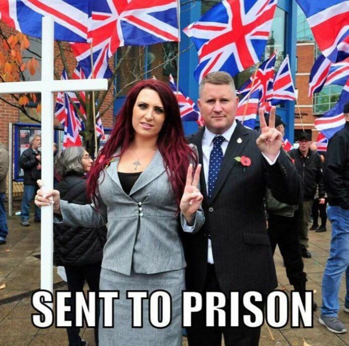 jacekmiedlar's tweet photo. Paul has been sentenced to 4,5 months imprisonment &amp; Jayda has been sentenced to 9 months. They have been given these sentences for exposing a gang of muslim pedophiles.THEIR ONLY CRIME IS LOYALTY!
#FreedomForJayda
#FreedomForPaul 
@realDonaldTrump @theresa_may @guardian @TheSun https://t.co/tRz2q3zAN2
