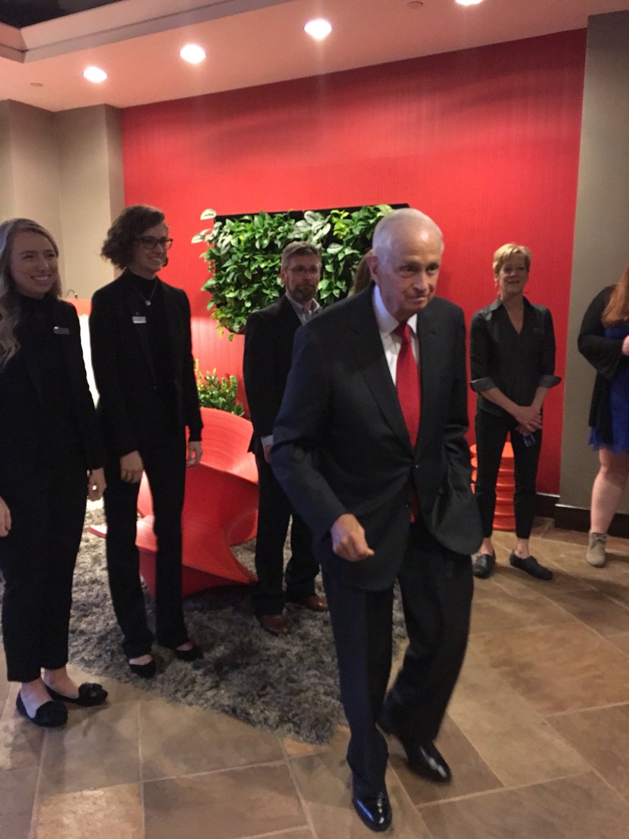 Received a very special visit from the man himself, Mr. Marriott. Such an honor to have you stop by! #RenHotels #Discovery