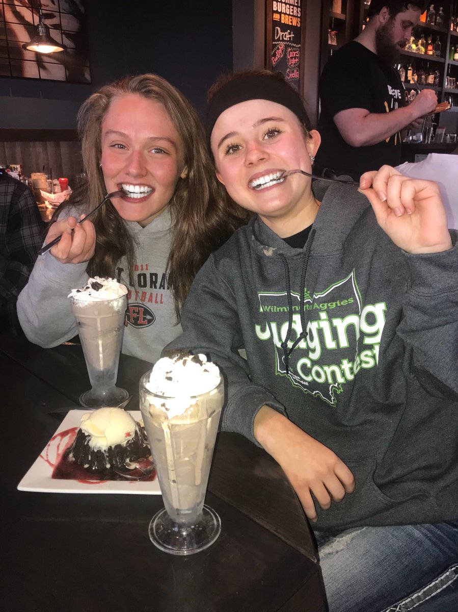 FLFFA's tweet photo. #FLFFA Members competed at the Wilmington Aggies Dairy Judging Contest today. These two ladies wanted a little more practice on the way home. Milkshake is dairy! https://t.co/4KwY5WnDb5
