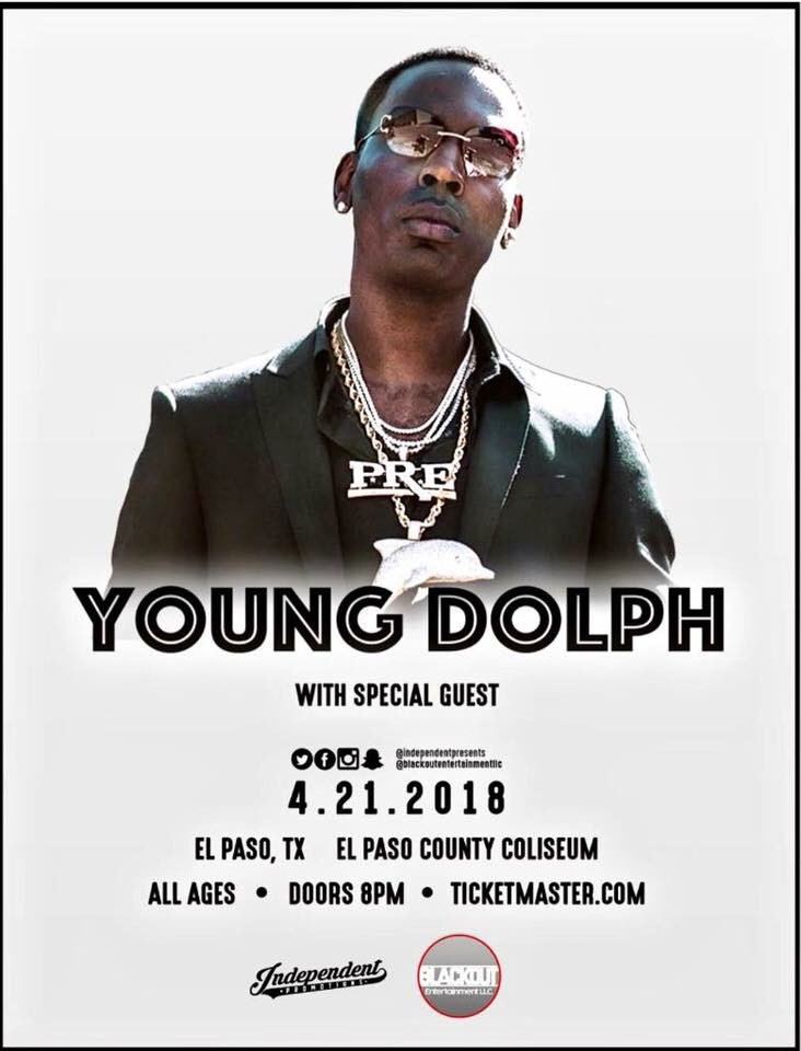 ElPasoColiseum's tweet photo. Yes, it’s true! The one and only YOUNG DOLPH is coming to the Coliseum on April 21! We will announce ticket sale details very soon! Be ready! #ElPasoColiseum #EpColiseum #ColiseoDeElPaso #HeyElPaso #ItsHappeningEP #ElPaso #FortBliss #LasCruces #Juarez #ItsAllGoodEP #ElPaso411 #EP https://t.co/xpGjOC7bY2