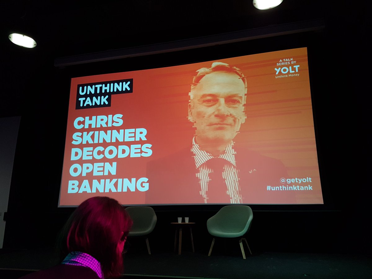 UmaBalachandra's tweet photo. Great to hear @Chris_Skinner talk about #OpenBanking at #UnthinkTank by @getyolt https://t.co/MRDosFH1FP