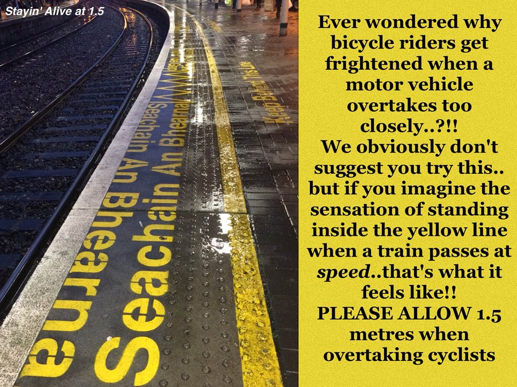 SafeCyclingEire's tweet image. If you don’t cycle, it can be hard to explain how scary a close pass is..
This gives a close idea as to what it feels like.