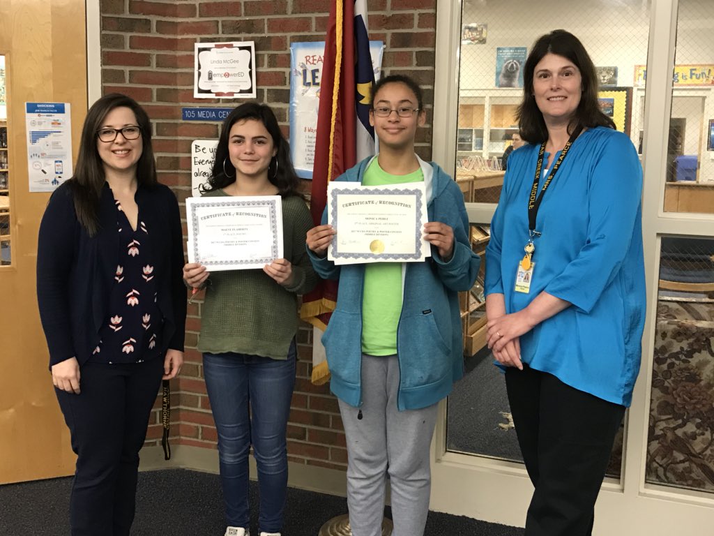 So proud of these young ladies for placing first and third respectively on the National Career Development month Poetry and Poster contest.  <a href="/CCMSJags/">Cedar Creek Middle</a> <a href="/Hawthorne_AIG/">✏️ Valerie Hawthorne</a> <a href="/fcs/">finn</a>