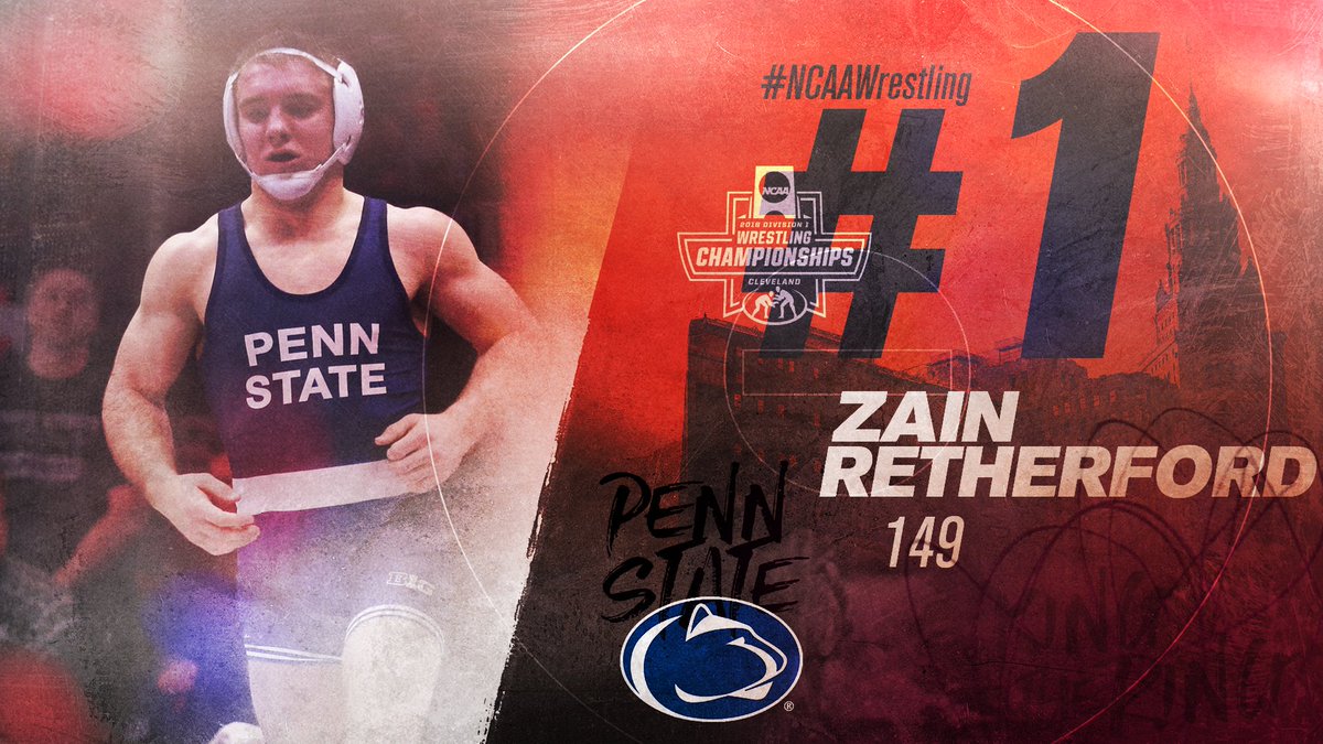 2x NCAA Champ Zain Retherford is at the top of the 149-pound bracket!