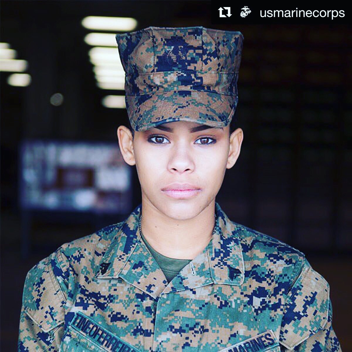 MarinesDallas's tweet photo. #Repost @usmarinecorps with @get_repost
“I have been through a lot and had to push through it, but I never gave up trying to better myself." —Corporal  Nelfi Tineoferreiras.  She was awarded III Marine Expeditionary Force’s Marine of the Year! 
Photo by LCpl Jamin M. Powell https://t.co/lIEO4pTA5v