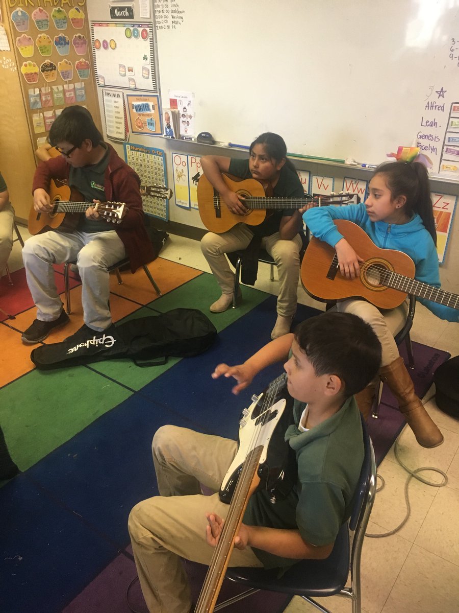 ExteraSchools's tweet photo. Students at EPS2 @ Lorena Campus have been finding their groove during Rock Band practice. Thanks to generous parents and Little Kids Rock for donations of musical instruments! #rockband #exterapublicschools #charterschools #musiceducation https://t.co/1OiTW0hreB