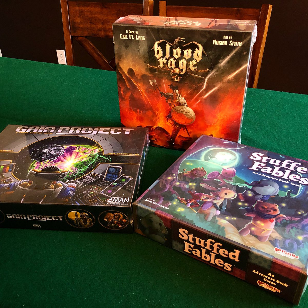 boardandwine's tweet photo. IT’S GAME ORDER ARRIVAL DAY!!! #analogfun #gaiaproject #stuffedfables #bloodrage #variety https://t.co/sPxTdIEUFV