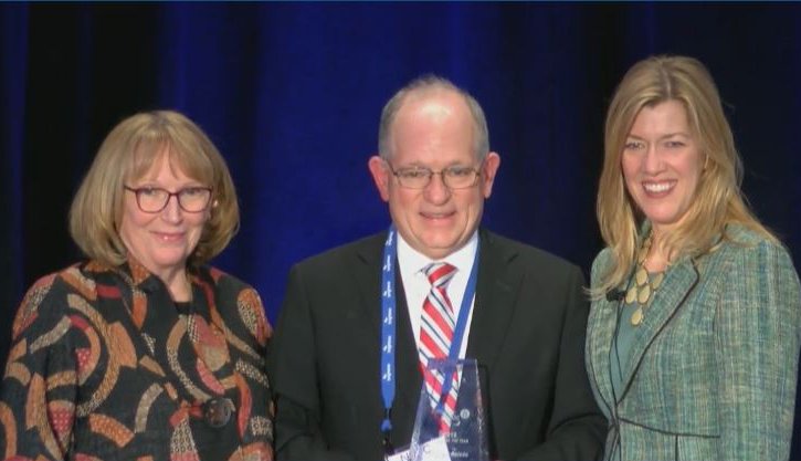 Mark Baiada, Founder &amp; Chairman of <a href="/BayadaHHC/">BAYADA Home Health Care</a>, receives the ElevatingHOME Leader of the Year Award. Under Mark's leadership, Bayada has become a role model for care delivery, quality, compliance, employee recruitment &amp; retention, and innovation. Congratulations, Mark! #NLC2018