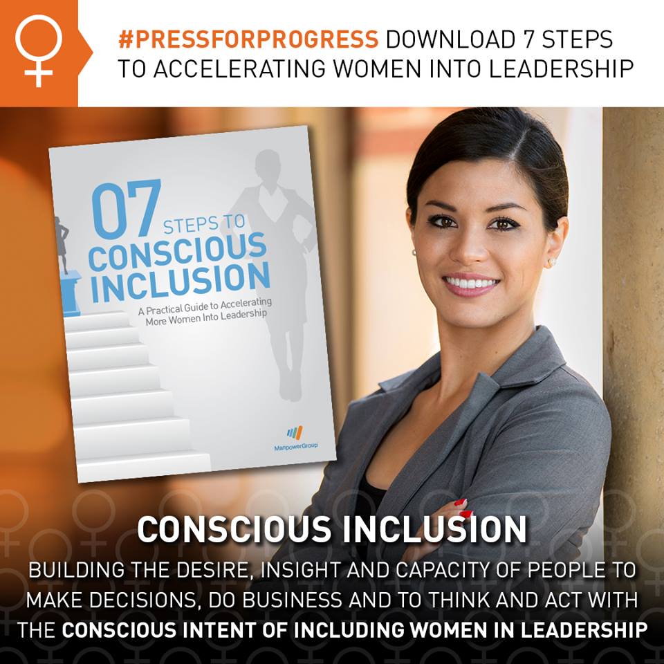 ManpowerGroup's tweet photo. "If you have no female candidates for your organization's top jobs, it’s probably time to look in the mirror." - @JonasPrising, ManpowerGroup Chairman &amp; CEO. Find out how to accelerate more women into leadership roles: https://t.co/B7v1e8glVG #IWD #PressForProgress https://t.co/SxWWbAG6Uo