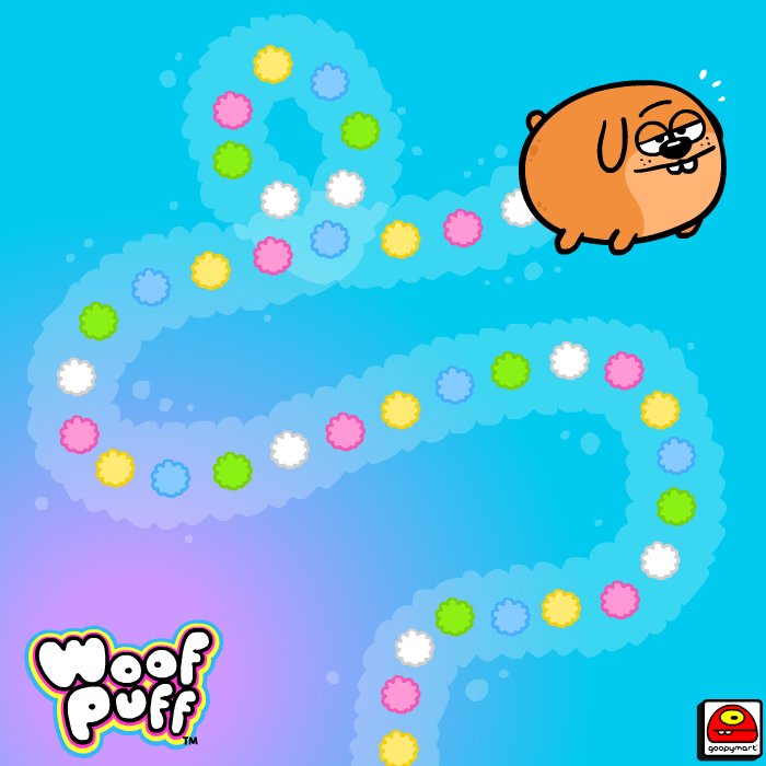 goopymart's tweet photo. WoofPuff Dizzy #WoofPuff #goopymart #fartingdog #magical #illustration #cartoon #doodle #character #art #artist #creative https://t.co/nbVlXDGxyW