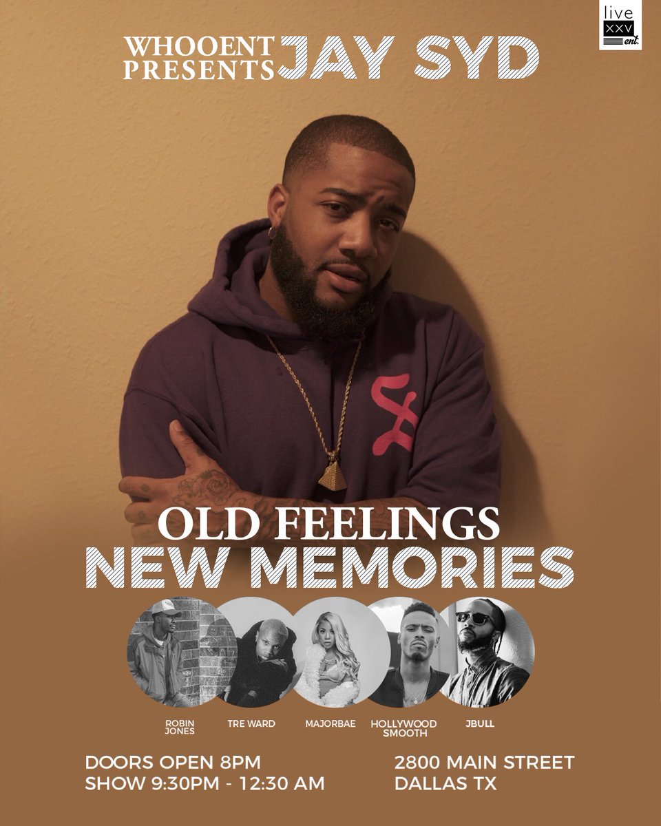 LiveXXVent's tweet photo. Dallas has some great talent! Don’t snooze!! Make sure you make it to this concert featuring #liveASF veteran, @jay_syd + more https://t.co/6XaHBZ8Z7U