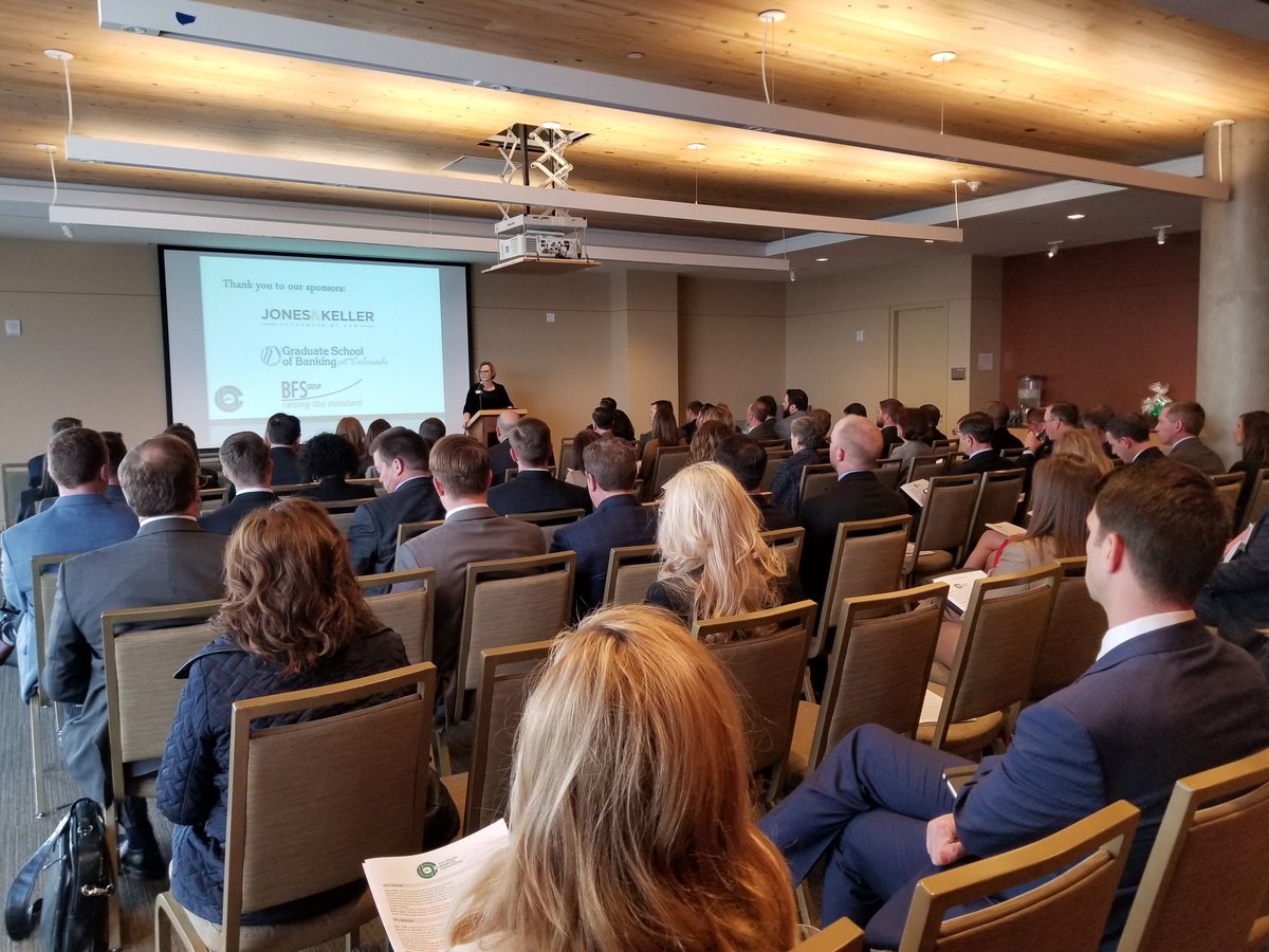 COBankersAssn's tweet photo. Banker briefing is a go! @Jreneewaller is detailing the state legislative session. https://t.co/qcZc4lqEEn