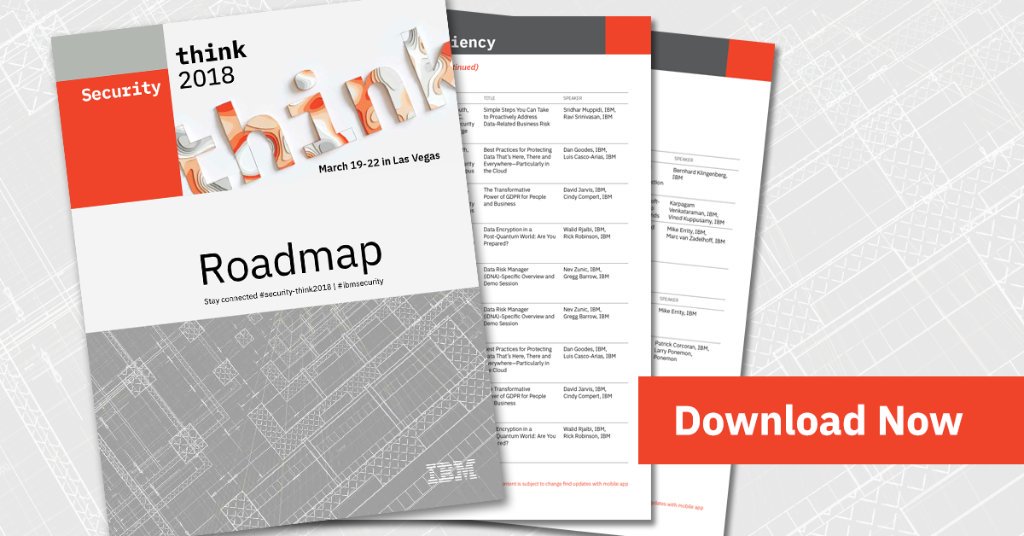 SiniumUSA's tweet photo. Curious about our sessions at #Think2018? Check out our roadmap and join us to learn and connect with #cybersecurity industry leaders: https://t.co/JIko7g52V4 https://t.co/Ss8BFhpk8n