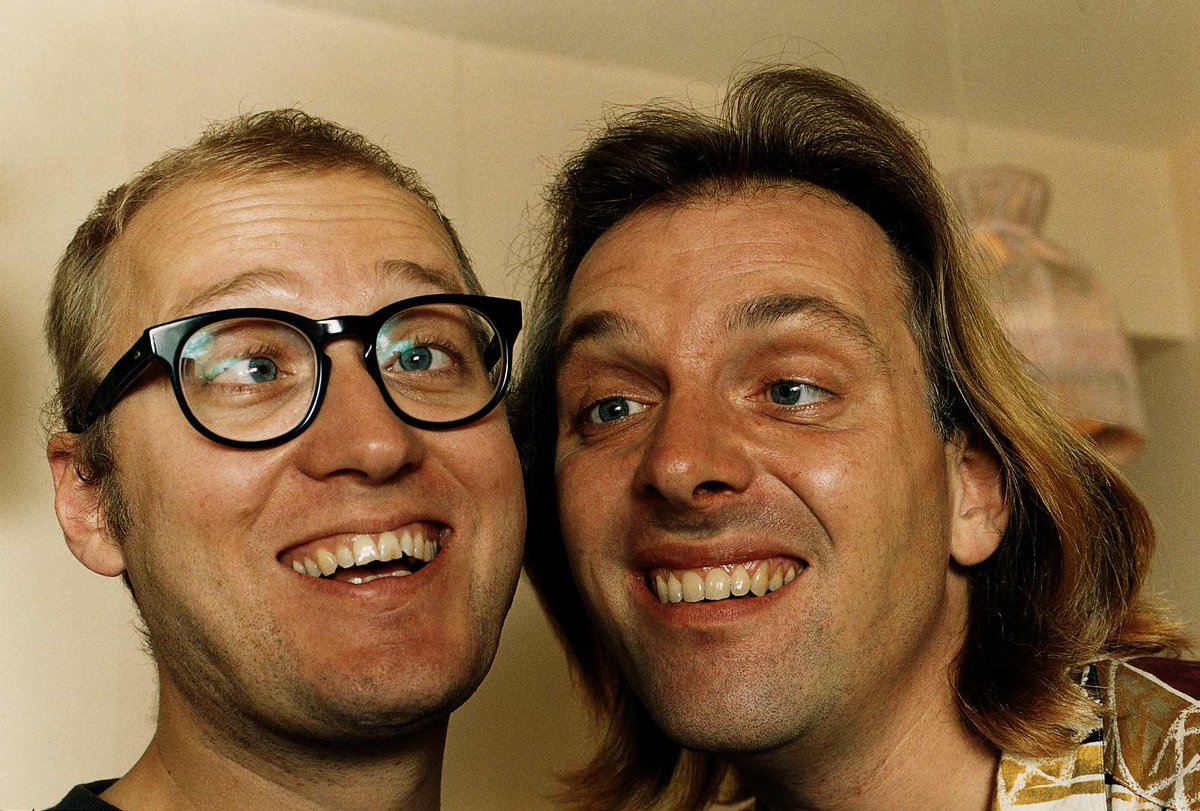 MarkHamill's tweet photo. Today is @Rikmayallday celebrating the  #YoungOnes &amp; #Bottom comic genius who along w/ partner @AdrianEdmondson continues to fracture my funny-bone to this very day-I HAD to do an episode of #ManDown as a tribute &amp; my only chance to "work" w/ him #RIPRik 🤣😢 https://t.co/hzf3q5tVq7