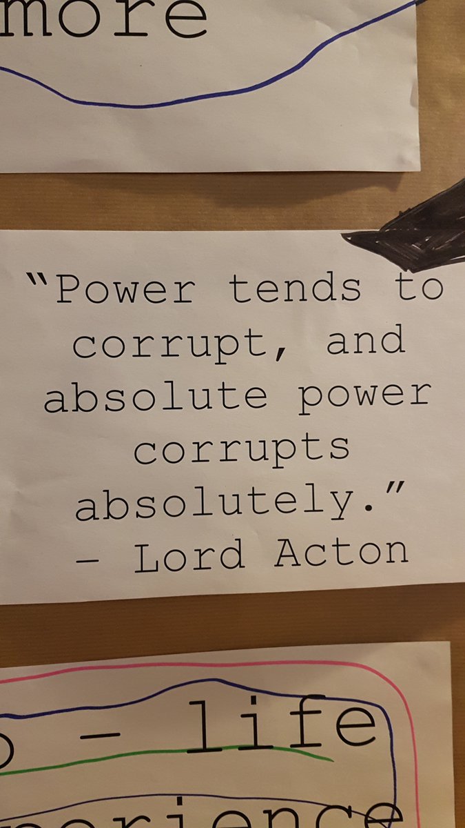 tftheatres's tweet photo. 30 minutes until our pre-show activities! This quote on power is perfect for Macbeth (KL) #ypREACT https://t.co/lCjRfd6kLb