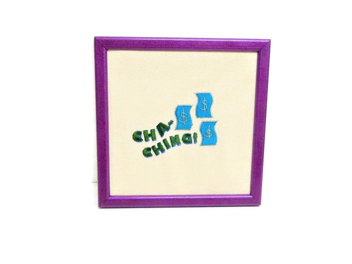 AlsCraftyCorner's tweet image. Dollar sign, dollar bill, money bag, office sign, desk sign, wall art, Cha ching, Office decorations, craft room, Chaching, embroidery gift, tuppu.net/2681c4d3 #AlsCraftyCorner #Etsy #OfficeSign