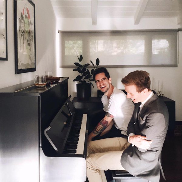 panicatourdisco's tweet photo. Happy Bday to Jake Sinclair!πππ #jakeypoo #brendonurie #panicatthedisco #jeebo https://t.co/HJhlkoCgMJ