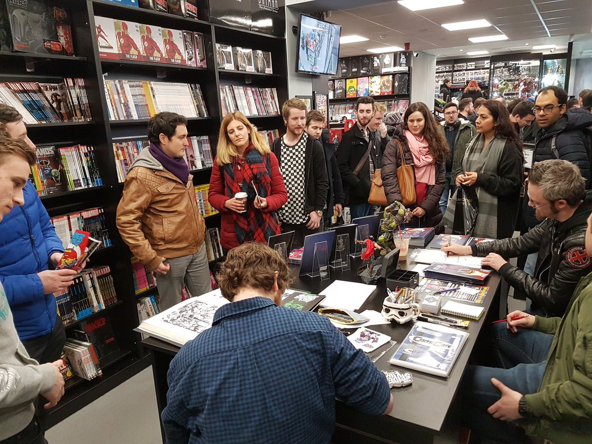 FPDublin's tweet image. We've just kicked off our launch of THE SPIDER KING #1 &amp;amp; OCEAN CITY #1 - Join us tonight until 8pm with artists Simone D'Armini, @Colgriff84 and the lovely gents at @Rogue_Comics_Ir #irishevents