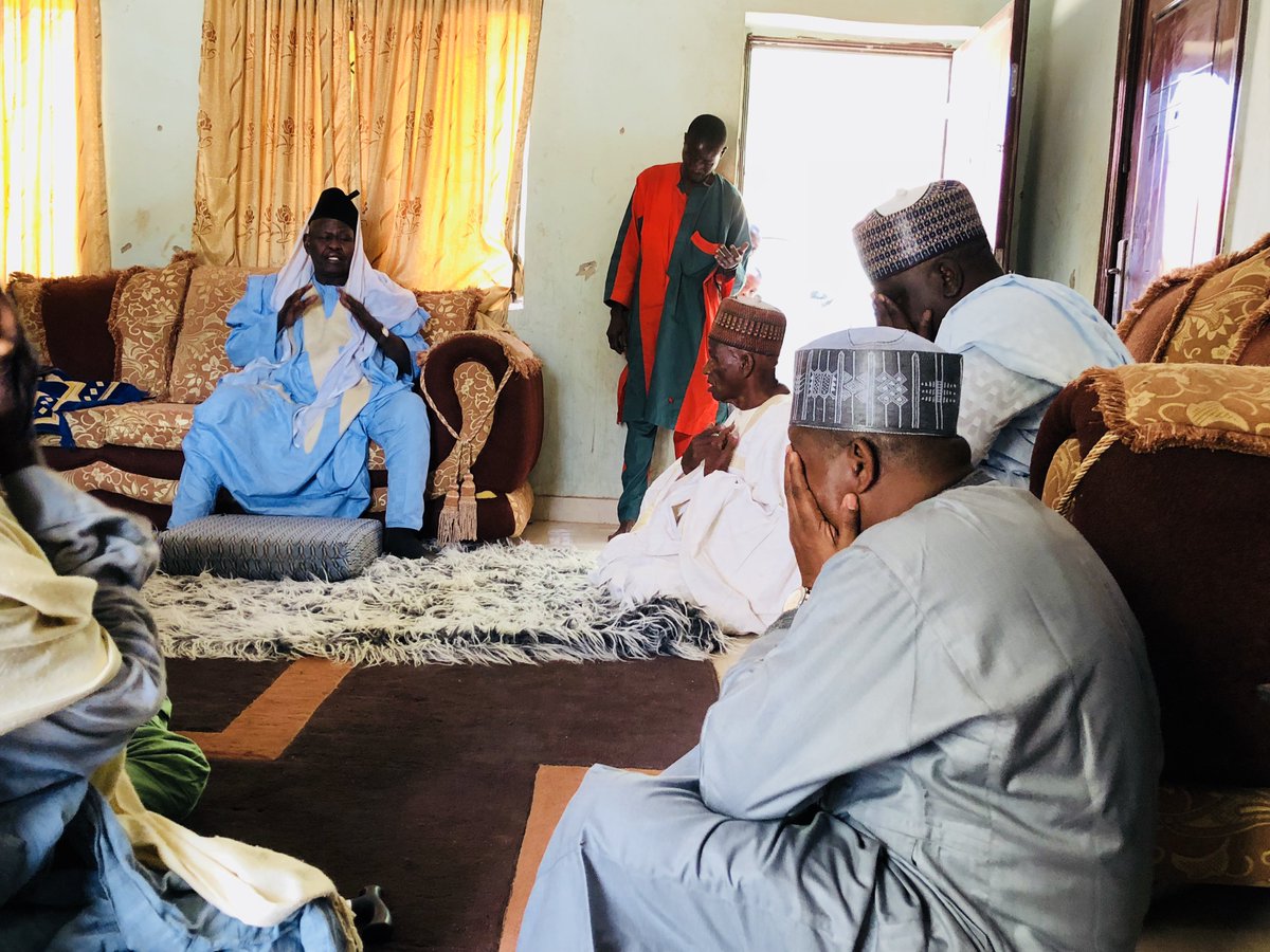 TMTumsah's tweet photo. February 23rd 2018: I paid a visit to the District Head of Dapchi, Alhaji Kachalla Yuroma Kamba to commiserate with the people of Dapchi over the abduction of 110 school girls by the Book Haram insurgents. https://t.co/GKSjRu9Ovv