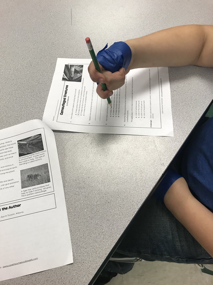 missrrandolph's tweet photo. Students must use critical thinking when presented with a situation they are not used to. Without thumbs, worksheets are very hard! #CelebrateLISD17 #thinktribe @LampasasTCE https://t.co/PWX8lCxhAl