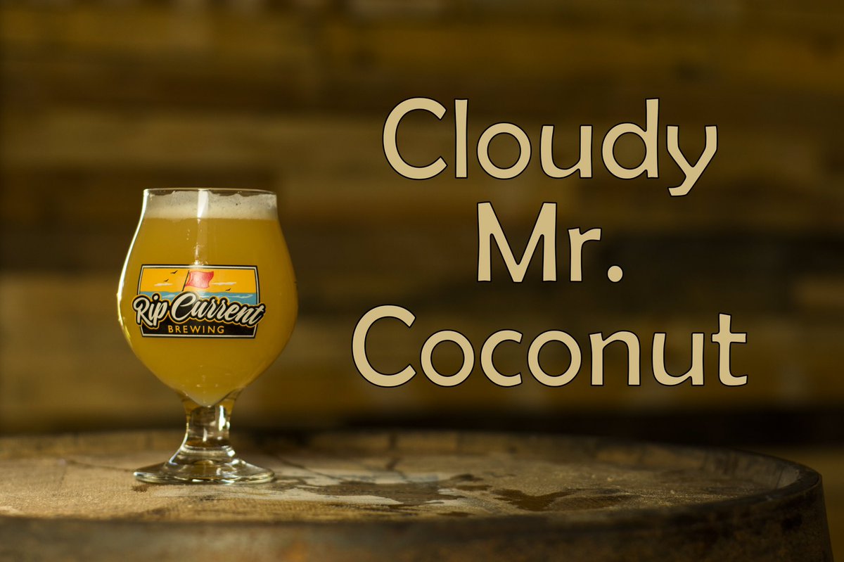 RipCurrentBeer's tweet photo. 🚨Special Release🚨

‘Cloudy Mr. Coconut’:

Deliciously juicy cloudy IPA bursting with guava, stone fruit, peach, melon, and coconut flavors. On tap at both tasting rooms this Friday!

#beerrelease #IPA #cloudyIPA #HazyIPA #sdbeer #craftbeer #craft #beer https://t.co/x4ZQBLAxJD