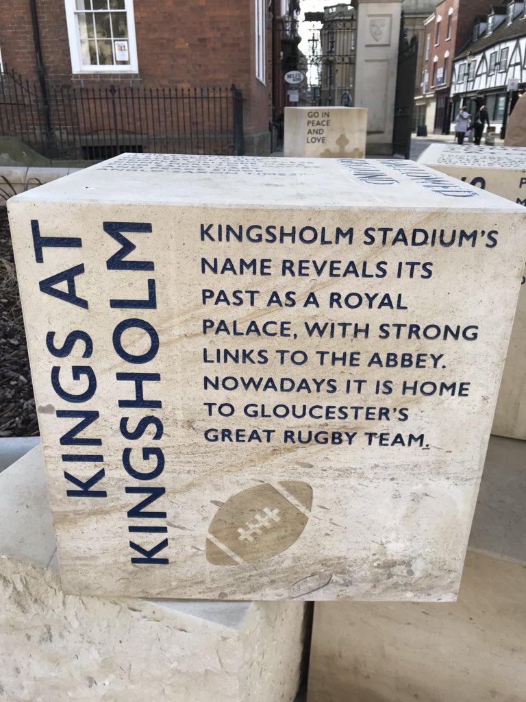 Cazlar123's tweet photo. Look forward to seeing stone sculptures @GlosCathedral in place for #projectpilgrim #Gloucester #rugby #heritage #kingsholm https://t.co/qQ8faWrye9