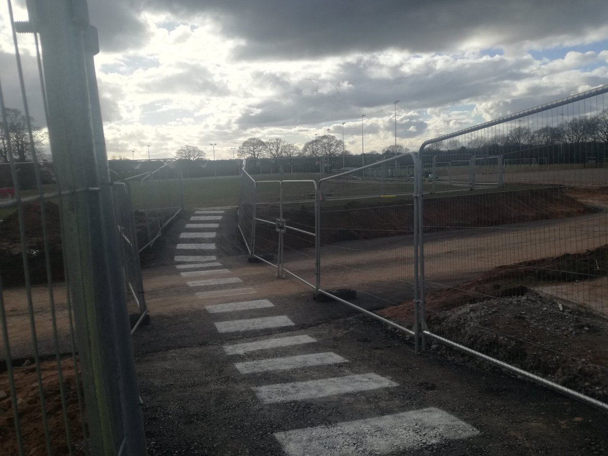 IanMatthews17's tweet photo. Reduced level dig, piling mat in along with pupil crossing path ready for the piling rig being delivered on Friday as construct the new sports hall for @GrangeHartford. Our new corporate livery looks great also #protect3 #builtbyseddon https://t.co/KAdPAG3Kl9
