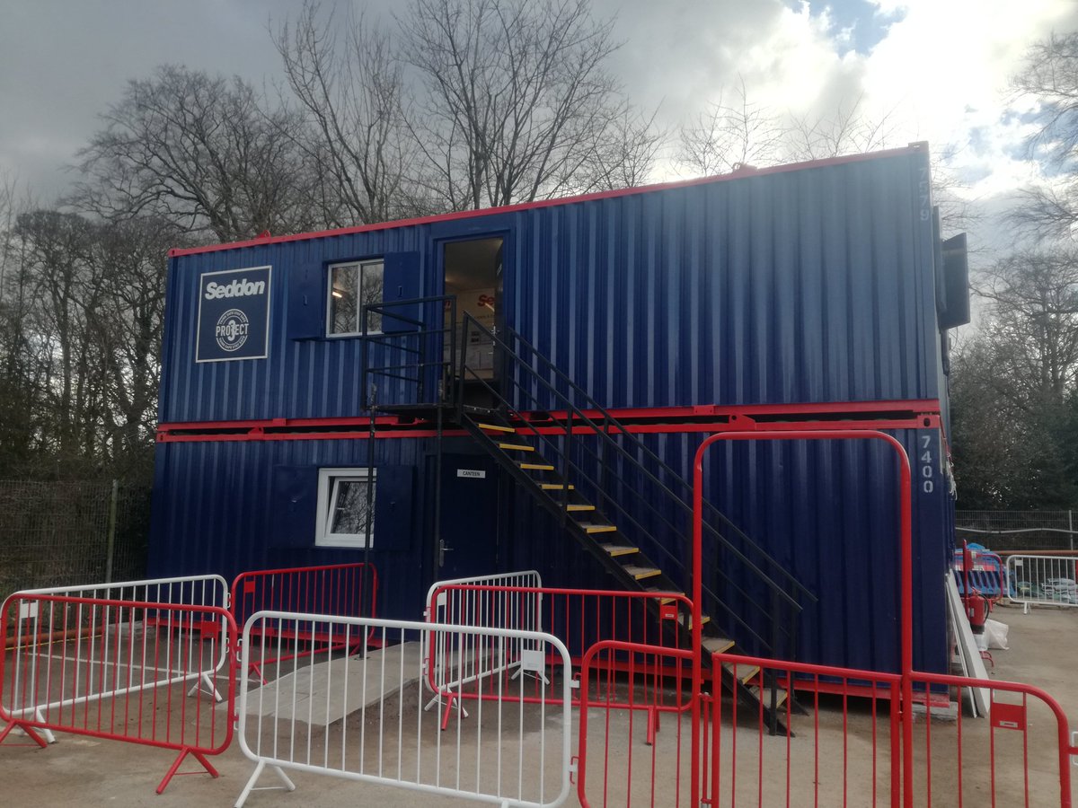 IanMatthews17's tweet photo. Reduced level dig, piling mat in along with pupil crossing path ready for the piling rig being delivered on Friday as construct the new sports hall for @GrangeHartford. Our new corporate livery looks great also #protect3 #builtbyseddon https://t.co/KAdPAG3Kl9