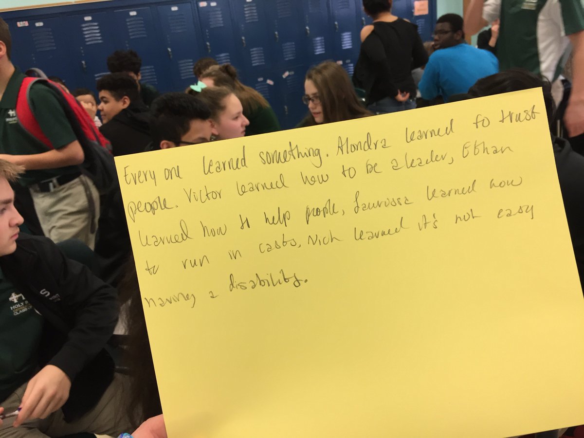 themolly_lama's tweet photo. Whoever said middle school is a tough time for everyone was wrong... Shout-out to these AWESOME 8th grade students on their Scavenger Hunt at Holy Spirit! Had a blast today! @JosephMaleyJMF #servingchildrenofallabilities https://t.co/KFJdtlV8ur