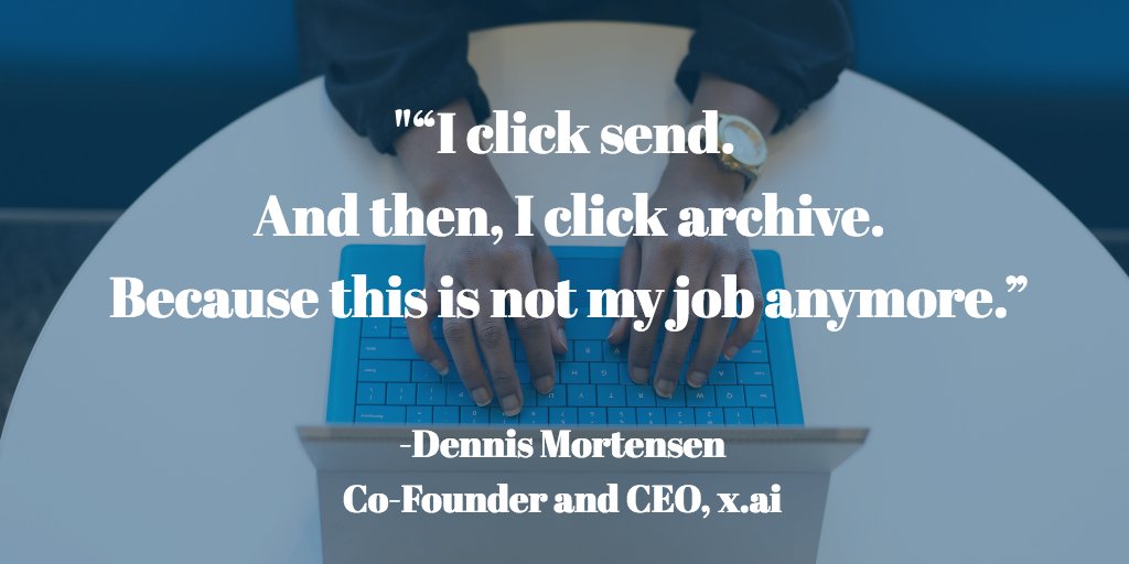 What if you never had to schedule another meeting ever again? In our latest #podcast episode, we explore how #AI agents could change our lives with <a href="/xdotai/">x.ai</a> CEO <a href="/DennisMortensen/">Dennis R. Mortensen</a>. Brought to you by <a href="/indctv/">Indicative Analytics</a> bit.ly/2I6we7X