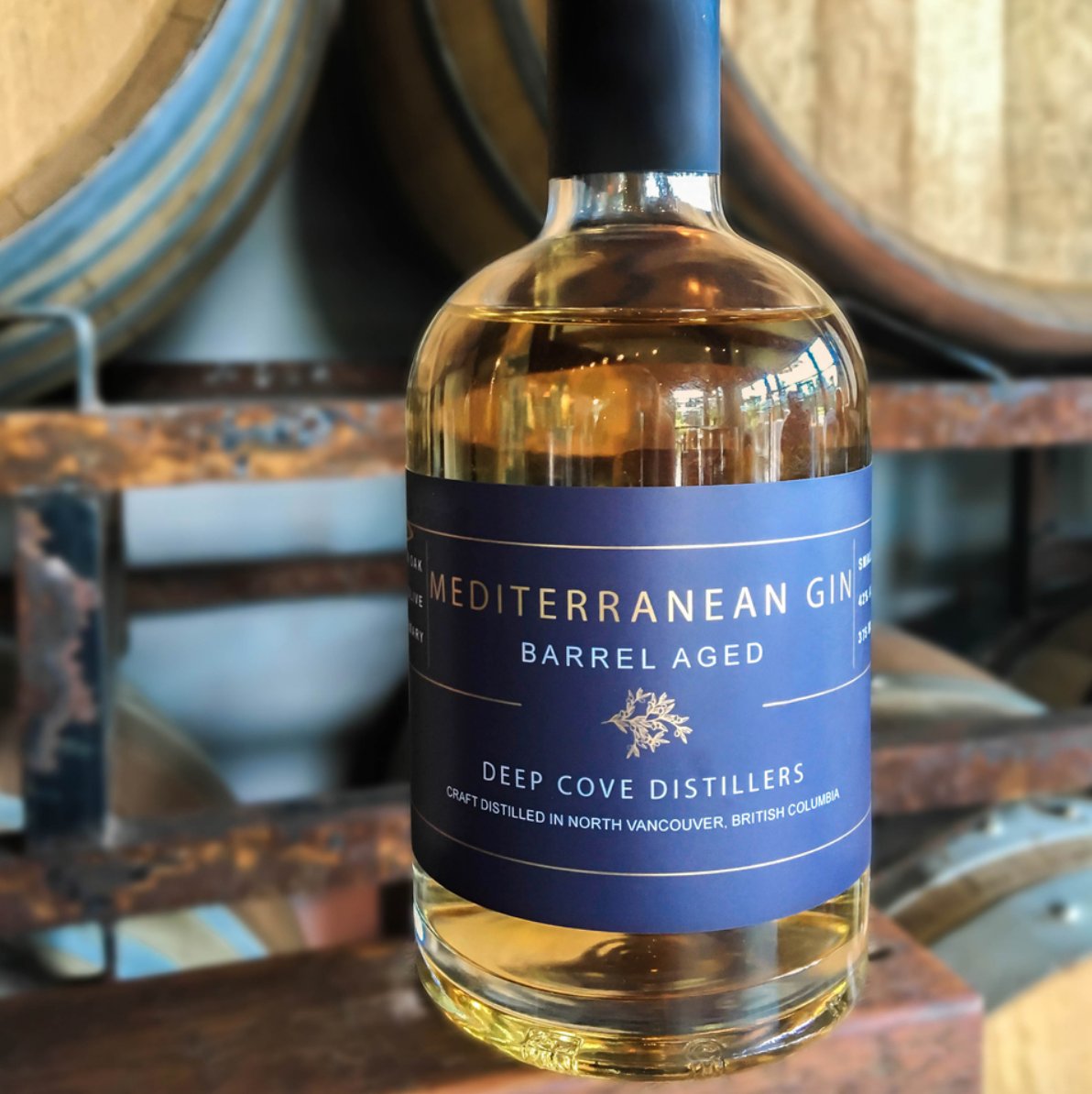 Try our Mediterranean Gin! Blended rosemary & olives with botanicals that create a savory, artisanal spirit that’s as versatile as it is unique. Now barrel aged in American white oak barrels our gin is complimented by the natural vanilla-like sweetness & subtle spice of the wood.