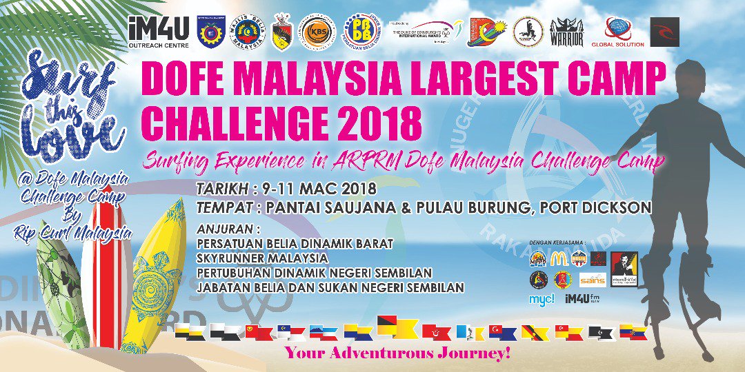zaharAbdMajid's tweet photo. Let's lern how to surfing guy's come join us at @pbdbs @thedukeofed Challenge Camp PD 2018 
#dofemalaysia #negaraku #im4uoc #arprm #beliadinamikbarat #mengerakbelia #service #dogoodbegood #skyrunner #teamtokmat #DofE @Khairykj @BeliaMBM @surfthislove https://t.co/3t2RfBLml6