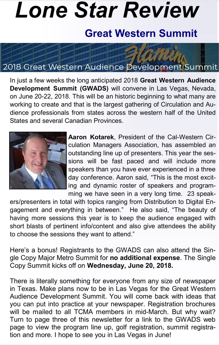 GreatWesternaa's tweet photo. February newsletter from @texcma https://t.co/m6ebokwgu5