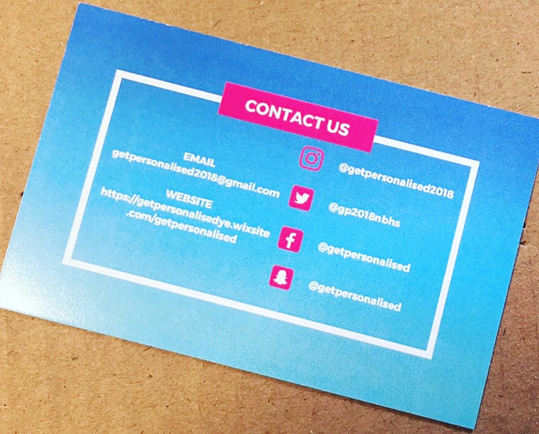 gp2018nbhs's tweet photo. Finally got some business cards! Look out for them at our next event on the 17th March at Webbs in Wychbold! #webbs #nbhs #youngenterprise #personalised #gifts #movingonupintheworld https://t.co/3j5pl7Fxb8