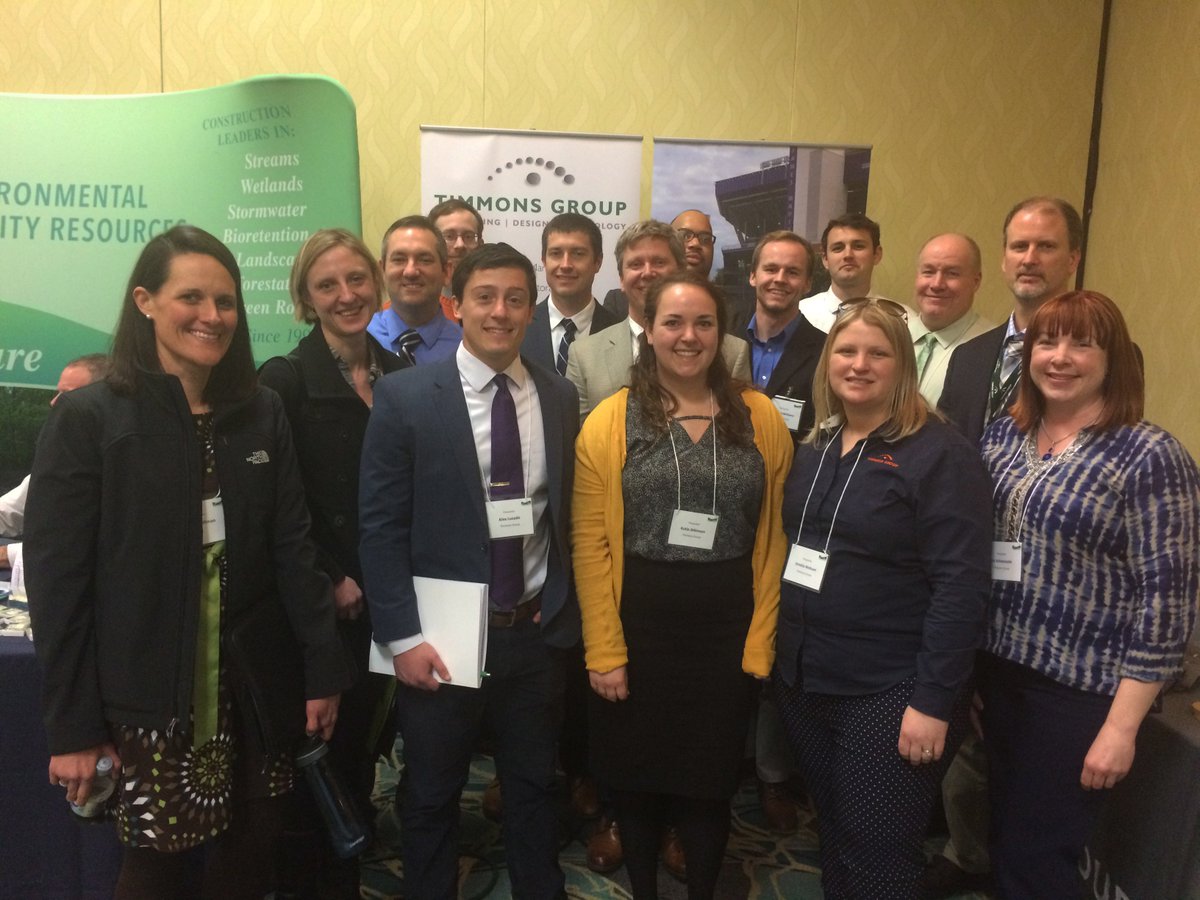 timmonsgroup's tweet photo. How many Stormwater #engineers can you fit in one picture? As it turns out, most of our team! Did you get a chance to catch up with us at the #VLWA Conference this week? Thanks to all who attended our presentations and visited our booth! https://t.co/5i7lSgt3T8