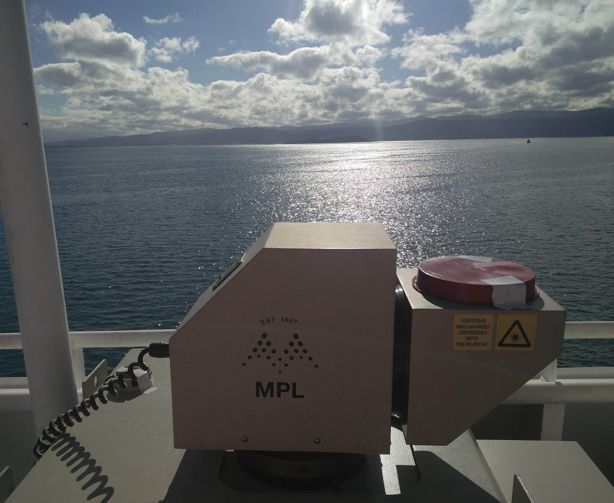 SigmaSpaceCorp's tweet photo. Mini #micropulselidar is more than 1/2 way through its journey collecting atmospheric data aboard the Tangaroa @niwa_nz. A six-week voyage to Antarctica and the Southern Ocean # https://t.co/Yakekpnxsu https://t.co/aod8PUJomF