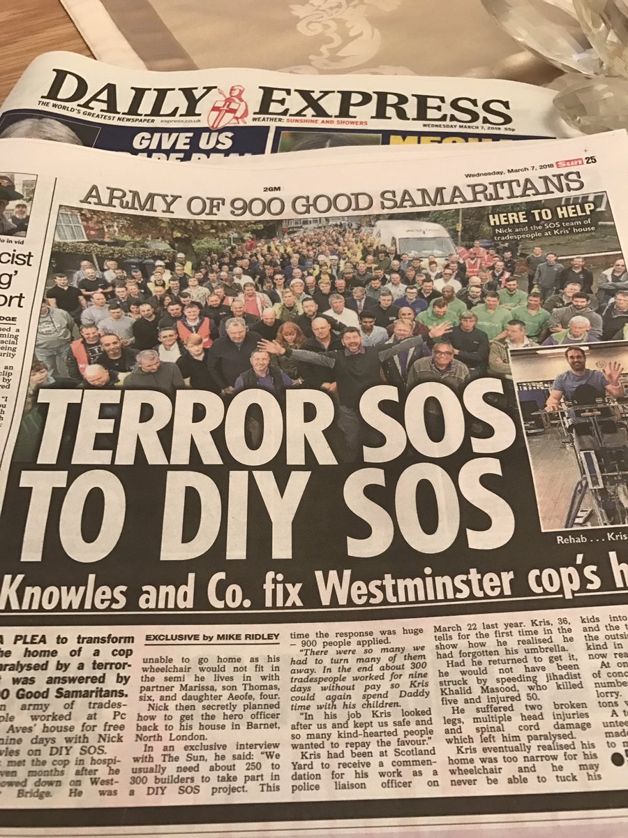 Tune in tonight 8pm <a href="/DIYSOS/">DIY SOS</a> we help out in Barnet