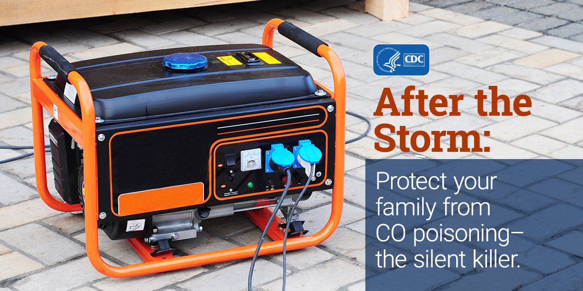 CDC on Twitter: "If power is out, DON'T run a generator or gas ...
