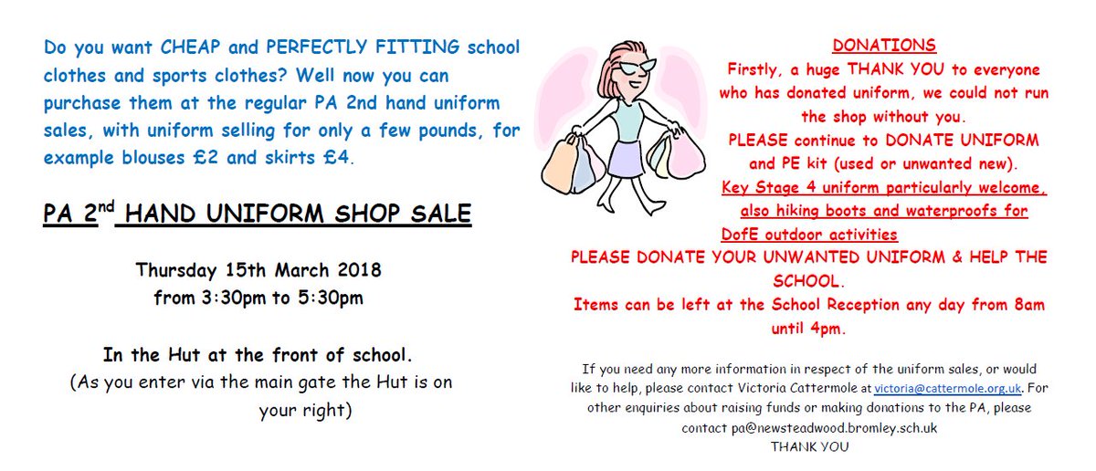 N_W_P_A's tweet photo. 2nd HAND UNIFORM SHOP SALE
Thursday 15th March 2018
from 3:30pm to 5:30pm
(Same time as the Yr 8 parents' evening) https://t.co/7lFSsi931d