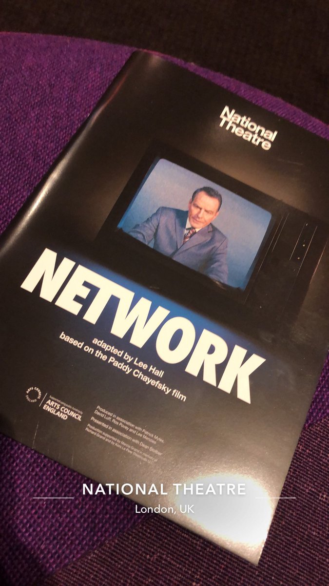 LauraPrice3's tweet photo. Looking forward to #Network tonight! @matthewjersey makes his @NationalTheatre debut 😉#NTFoodwork https://t.co/3T1LLaPaT0