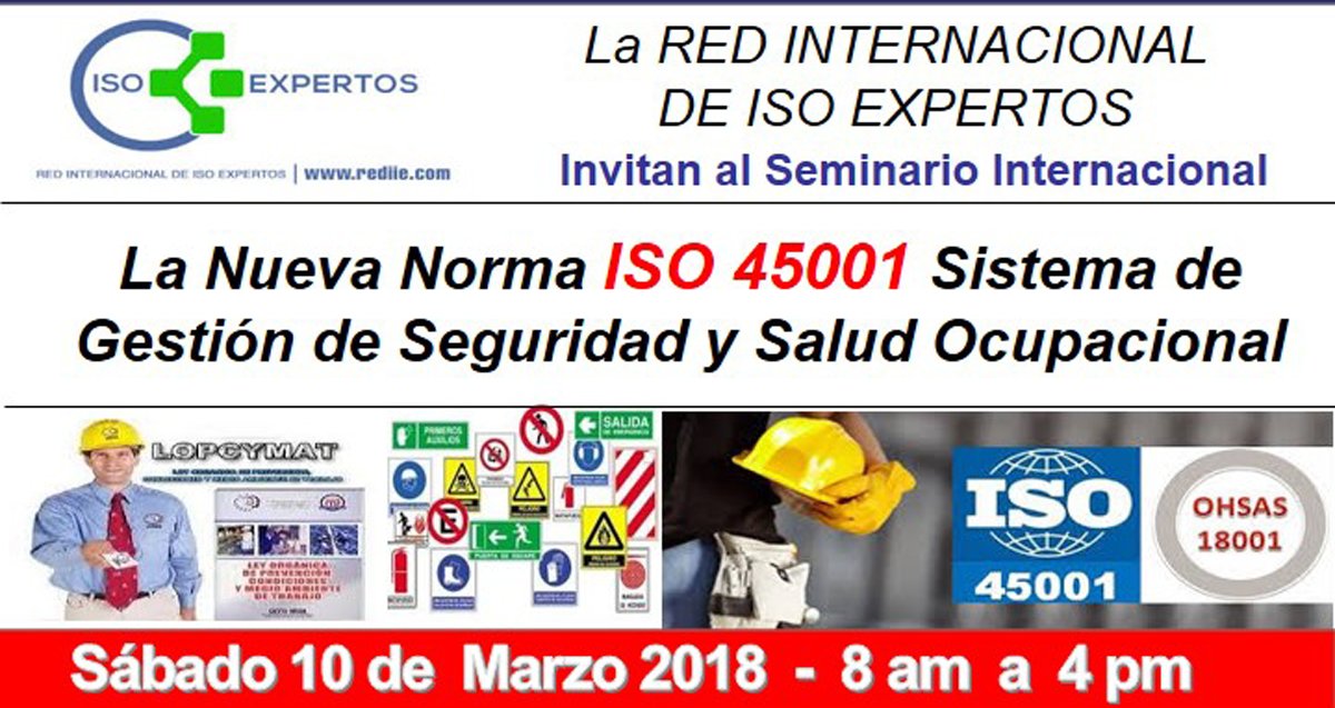 isoexpertos's tweet photo. Curso Presencial "La nuevos norma #ISO45001 Sistema de Gestión de Seguridad y Salud Ocupacional"
Fecha: 10 de #Marzo 2018 - Lugar: Puerto Ordaz, #Venezuela.
Tutor: @lccabareda  .
Inf aquí >>> https://t.co/mSHYUgEzNe
ó llamanos a los Teléfonos: 0426 393 5833 y 0416 6871953. https://t.co/utctMDjflQ
