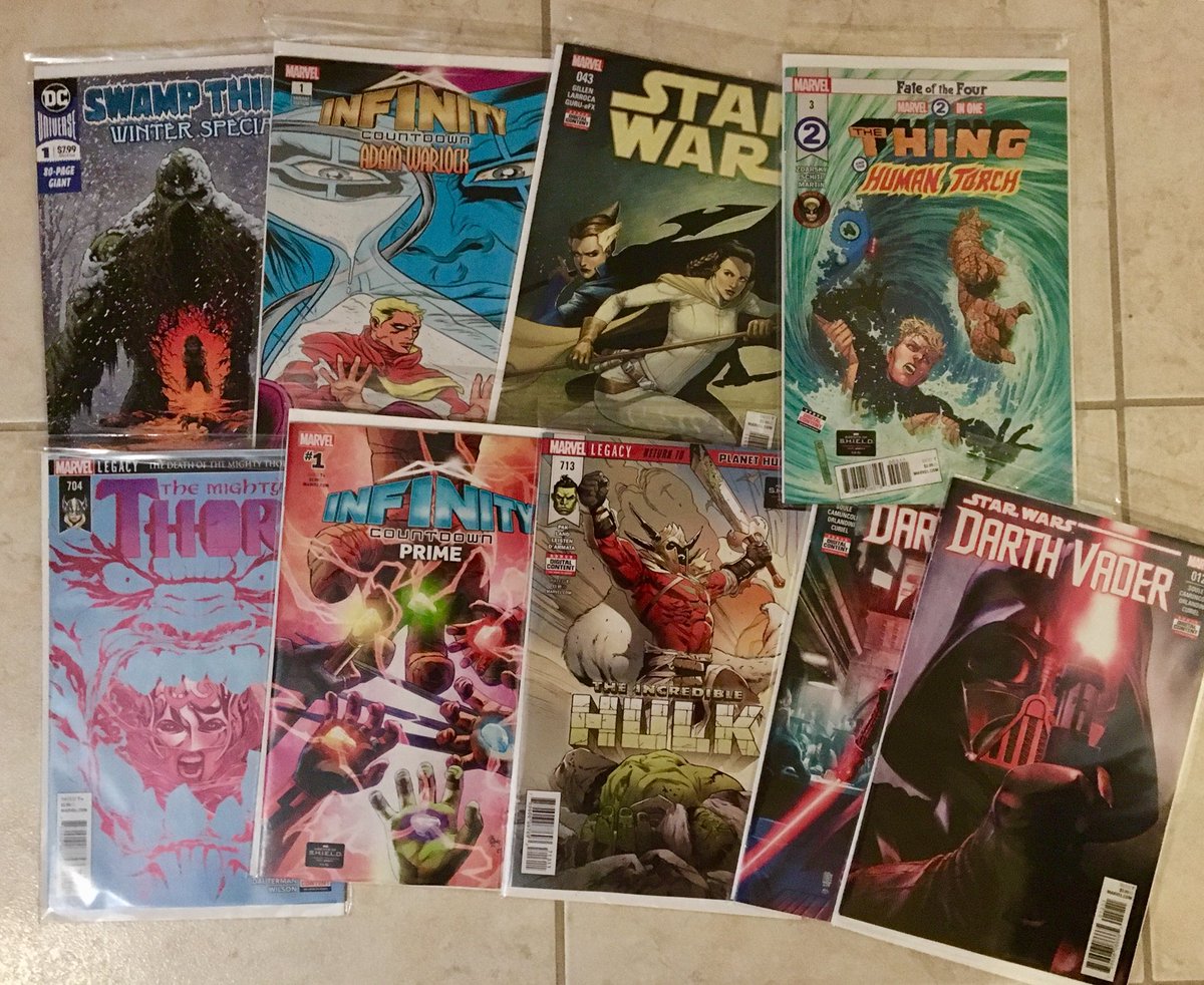 dano_cosmic's tweet photo. Ah @DCBService order arrived! #StarWars, #DarthVader, and #Hulk for the kids. And yes, a rare DC purchase 😉
#InfinityCountdownAdamWarlock #InfinityCountDownPrime #Thor #Hulk #MarvelTwoInOne #MarvelCosmic #Comics https://t.co/PtHJQKjT8Y