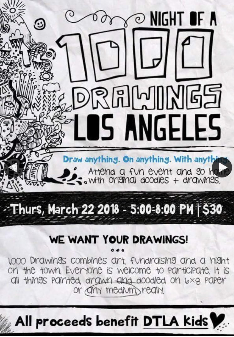 Come &amp; support Metro Charter on this incredible event!. All proceeds will go to funding our own Music Program!.🎵🎶
Where: Globe Theatre, 740 S Broadway, Los Angeles, CA 90014
Admission : $30.00
March 22, 2018 5pm - 8pm
Take a free doodle of your choice the day of the event!.
